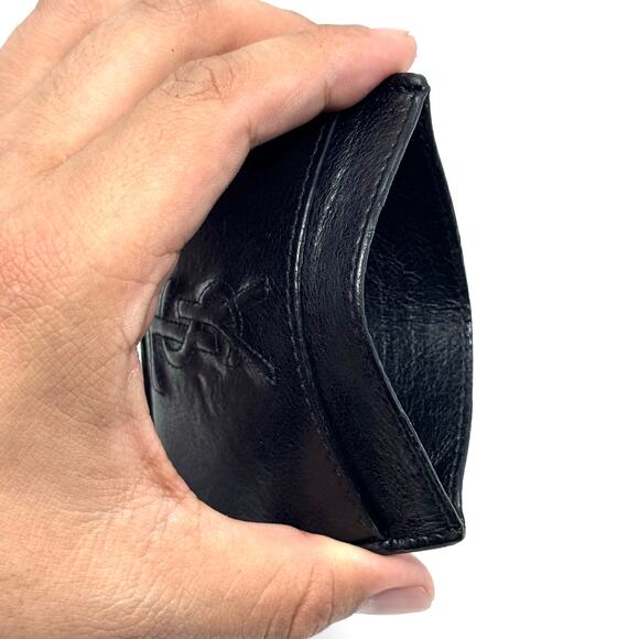 YSL All Black Cardholder Wallet - Picture 9 of 11